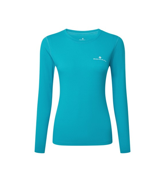 Wmn's Core L/S Tee Azure/Bright White L