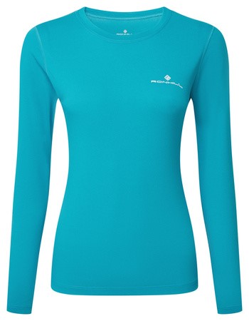 Wmn's Core L/S Tee Azure/Bright White L