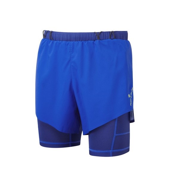 Men's Tech Race Twin Short Azurite/Citrus Fade XL
