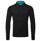 Men's Tech Merino 1/2 Zip Black/Lake M