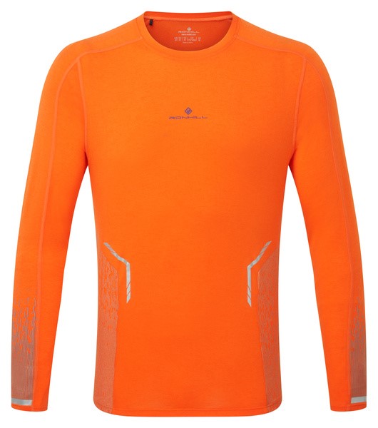 Men's Tech Reflect L/S Tee CardinalOrange/Reflc XL