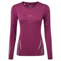 Wmn's Tech Reflect L/S Tee Blackcurrant/Reflect L