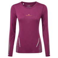 Wmn's Tech Reflect L/S Tee Blackcurrant/Reflect L