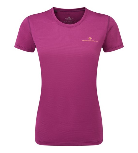 Wmn's Tech S/S Tee Blackcurrant/Mango L