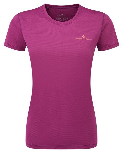 Wmn's Tech S/S Tee Blackcurrant/Mango L