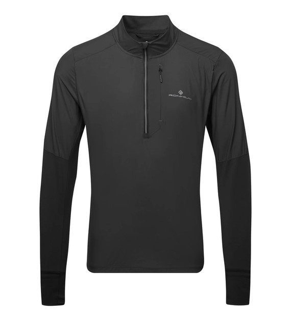 Men's Tech Wind-Block 1/2 Zip All Black L