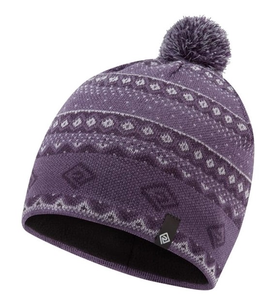 Winter Bobble Hat Dark Iris/White O/S