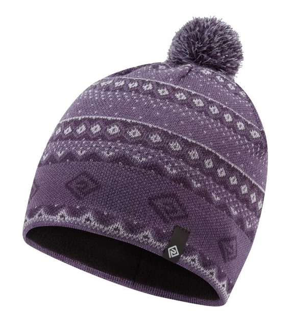 Winter Bobble Hat Dark Iris/White O/S