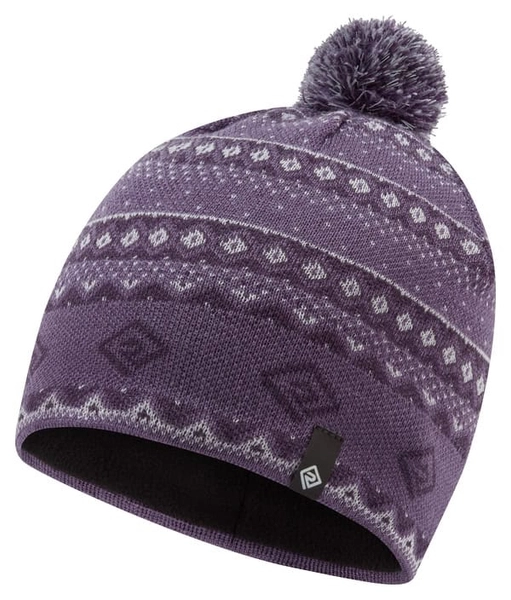 Winter Bobble Hat Dark Iris/White O/S