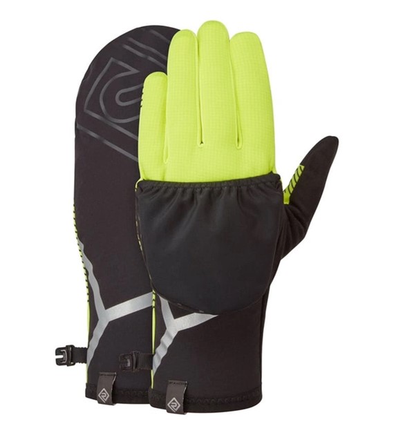 Wind-Block Convertible Glove Fluo Yellow/Black L