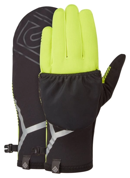 Wind-Block Convertible Glove Fluo Yellow/Black L