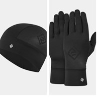 Beanie and Glove Set All Black M/L