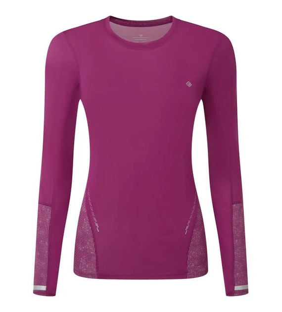 Wmn's Tech Reflect LS Tee Blackcurrant/Reflect M