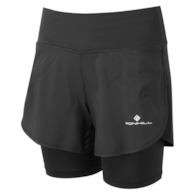 Wmn's Tech 4.5  Twin Short All Black XS
