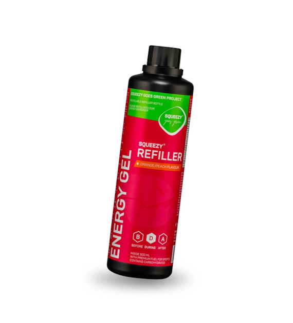 SQUEEZY ENERGY GEL 500ml REFILLER Pomarańczowy