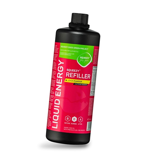 SQUEEZY ENERGY GEL 1000ml REFILLER Cytr+Kof