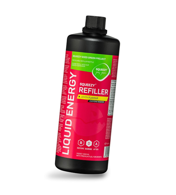 SQUEEZY ENERGY GEL 1000ml REFILLER Cytr+Kof